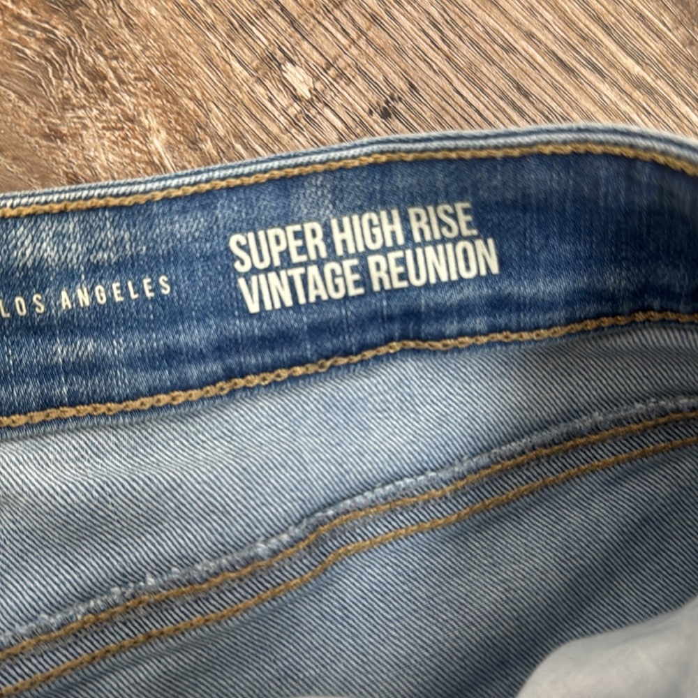 Rewash Ripped Denim Shorts Super High Rise Vintage Reunion size 9/29 - Picture 3 of 9